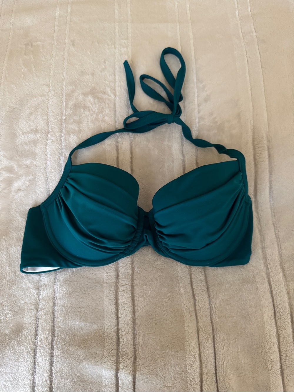 Victoria's Secret Teal Halter Bikini Top 32/34 B